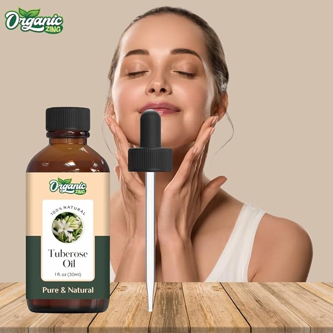Tuberose (Polianthes tuberosa) Oil | Pure & Natural Essential Oil for Aroma, Diffusers, Skincare & Haircare- 30ml/1.01fl oz