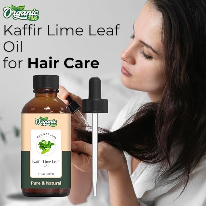 Kaffir Lime Leaf (Citrus Hystrix) Oil | Pure & Natural Essential Oil for Skincare, Hair Care, Aroma and Diffusers- 30ml/1.01fl oz