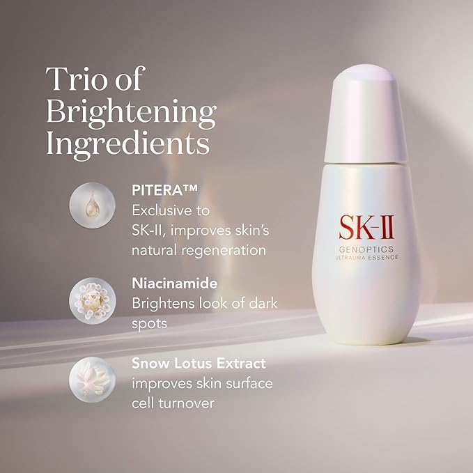 SK-II GenOptics Essence Brightening Serum - Radiance Boosting Face Serum to Target Sun Spots, Dullness & Uneven Texture - Improves Natural Regeneration for Youthful Skin (1.7 oz)