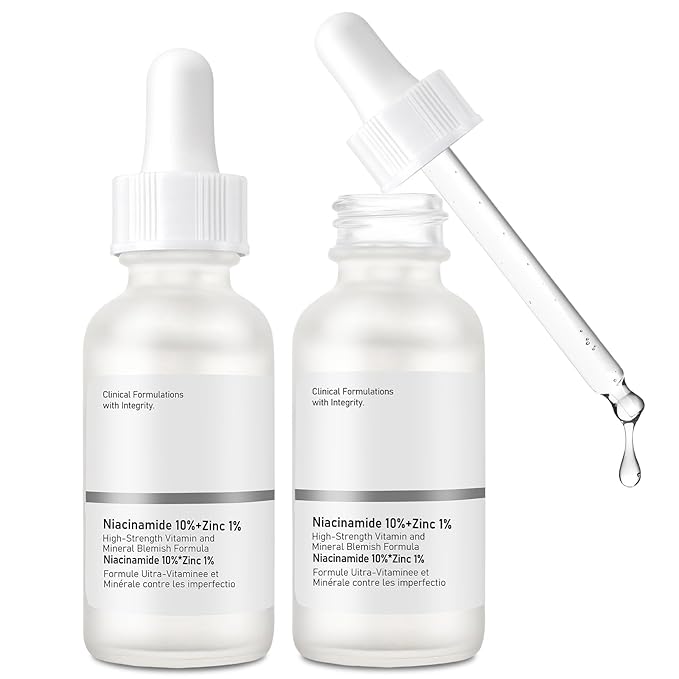 Niacinamide 10% + Zinc 1% Face Serum For Women,Niacinamide Hydrating Serum with Hyaluronic Acid for Oil Control & Anti Acne, 30 ml Anti Aging Niacinamide Serum for Skin Barrier Repair,2Pcs