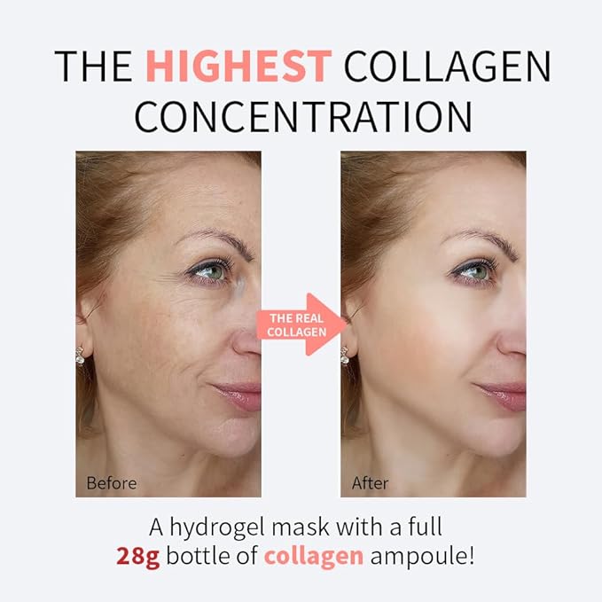 Rosemine Deep Collagen Anti-Wrinkle Lifting Overnight Mask Facial sheet masks with low molecular weight collagen for lifting, firming, and moisturizing 5 Packs