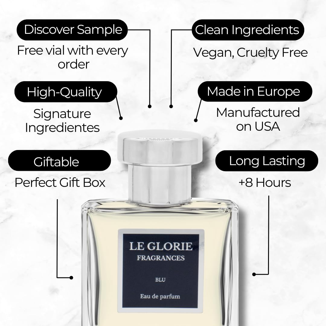 inspired by C-Hha Bl-ue EDP, Long Lasting 12-14 Hours Perfume Spray for Men, All Skin Types, Cruelty Free - 1.7 fl oz 50ml