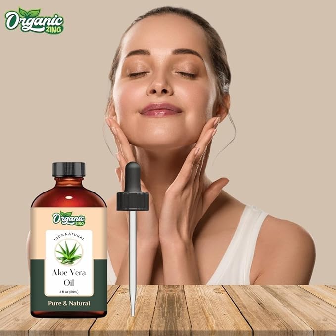Aloe Vera Oil (Aloe barbadensis) | Pure & Natural Carrier Oil for Skincare, Hair Care & Massage - 118ml/3.99fl oz