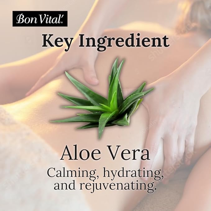 Bon Vital' Original Massage Oil for a Versatile Massage Foundation to Relax Sore Muscles and Repair Dry Skin, Most Requested Best Massage Oil on Market, Unbeatable Consistency and Quality, 8 Oz Bottle