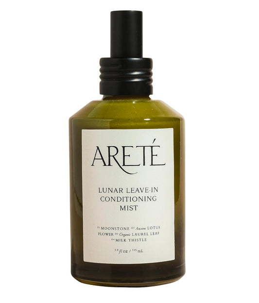 ARETÉ Lunar Leave In Conditioning Mist Hair Spray Leave In Conditioner for Curly Hair Detangler Spray for Women, Anti Frizz with Milk Thistle & Aloe, Made in USA, 3.9oz