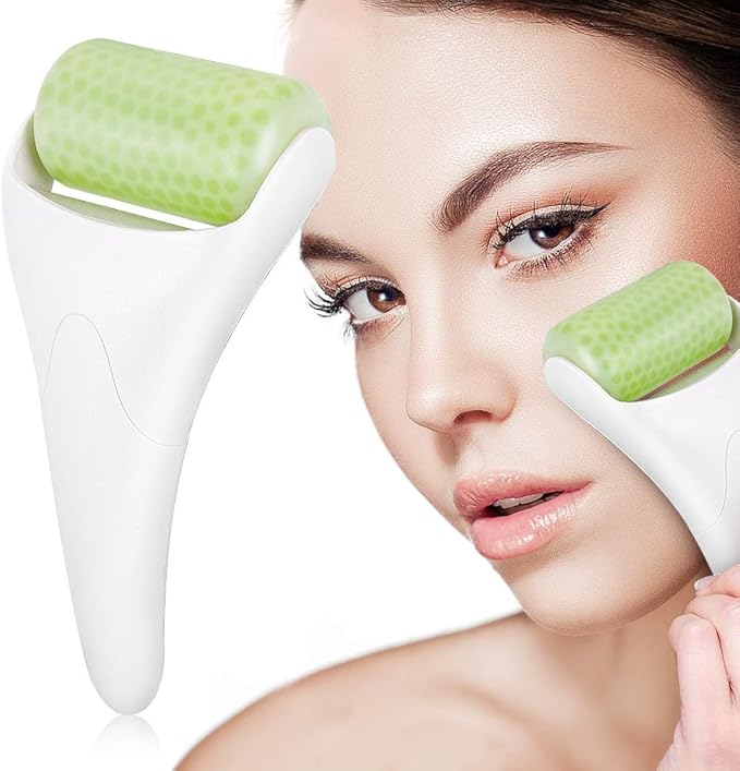 Ice Roller for Face & Eye Puffiness Migraine Relief, Ice Face Rollers for Women Facial Massager, Minor Injury, Headaches Relief, Anti Wrinkle Skin Care Product