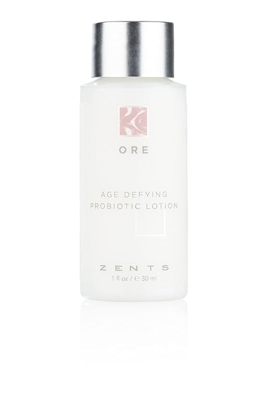 Zents Age Defying Probiotic Lotion (Travel Size - Ore Fragrance) Anti-Aging Body and Hand Cream with Organic Shea Butter & Hyaluronic Acid, 1 fl oz, TSA Approved