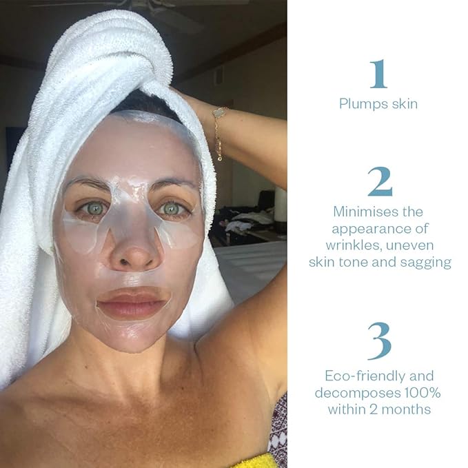 Wrinkles Schminkles Hydrating Facial Collagen Plumping Sheet Mask for Glowing Skin - Ultimate Facial Hydration and Rejuvenation - (1 Count)