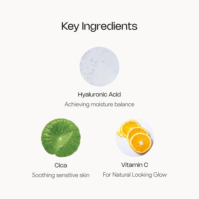 Meebak Cica & Hyaluronic Acid Serum with Vitamin C | Hydrating & Plumping Face Serum | Fine Lines & Dry Skin | Korean Skincare | Suitable for All Skin Types
