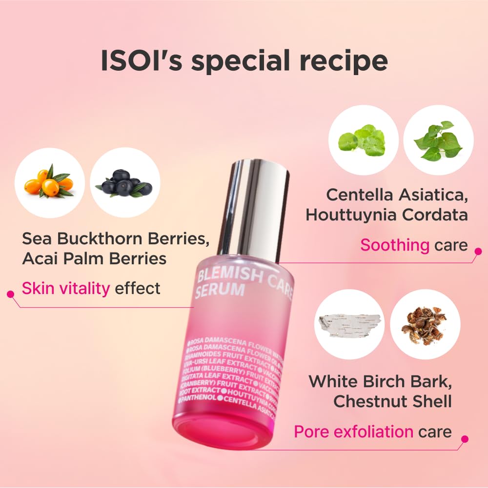 ISOI Blemish Care Up Serum Gift Set, Korean Skin Care Set for Hydration & Radiance – Full Size or 5-Step Travel Kit Options (5-Step Special Kit (1.77 fl. oz))