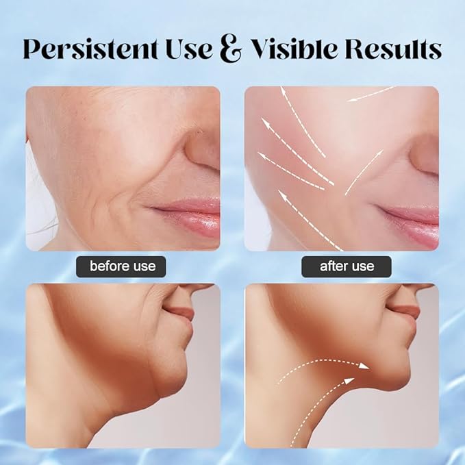 Neck Face Massager Face Sculpting Tool 3 Colour Modes and Vibration for Facial Massager for Double Chin