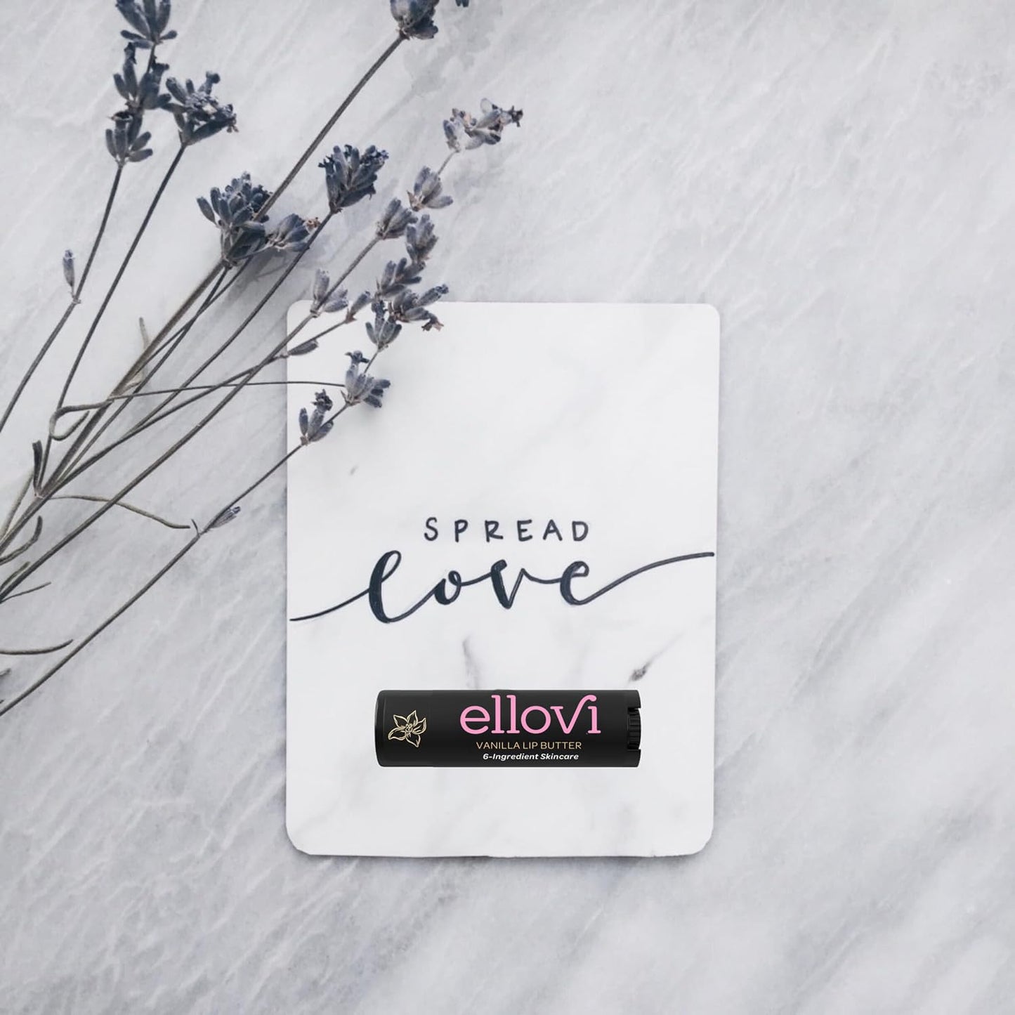 Ellovi Natural Lip Butter Lip Balm - Vanilla - Pure Enough to Eat - Made With Just 6 Vegan Ingredients - 100% Natural & Organic Moisturizing Lip Care for All Day Hydration (3-Pack)