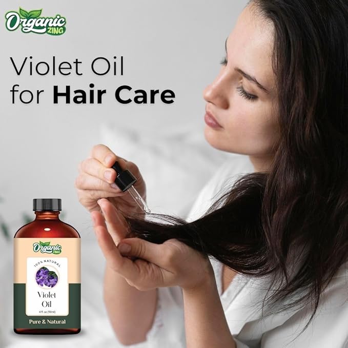 Violet (Viola) Oil | Pure & Natural Essential Oil for Aroma, Diffusers, Haircare & Massage - 118ml/3.99fl oz