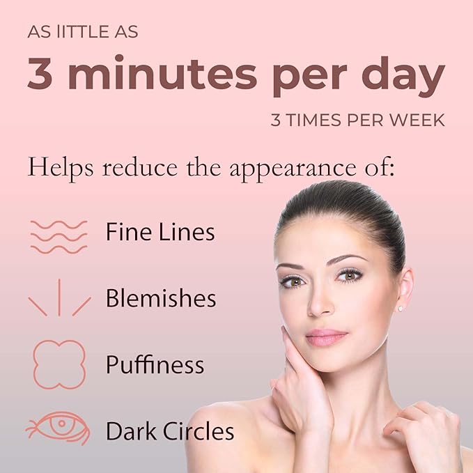 4-in-1 Light-Therapy-Wand,Red Light Therapy for Face and Neck - Microcurrent Facial Device for Anti-Aging - Face & Eye Massager Skincare (2 Colors led Light)