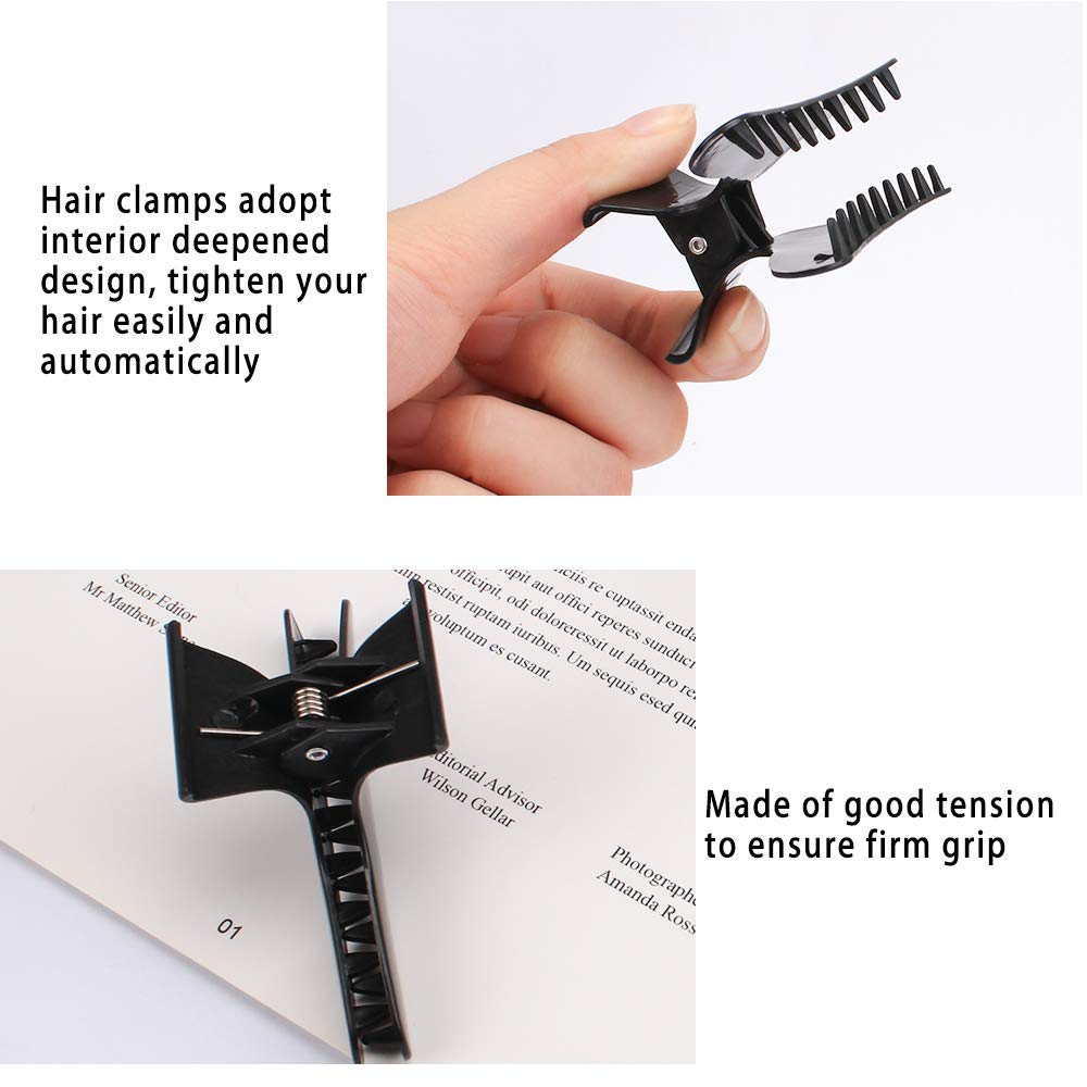 Ondder Professional Salon Hair Clips for Styling, Cutting, Coloring - Butterfly Claw Clamps and Hair Accessories for Women and Girls