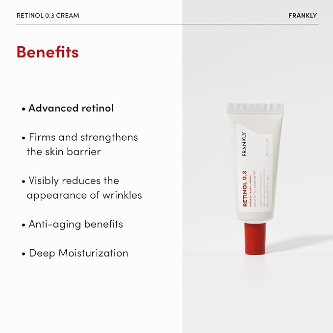 FRANKLY Skin Repair Duo: Retinol 0.3 Cream & Butter So Much Cream | Anti-Aging & Skin Turnover | Deep Moisturization | Vegan Butter, Jojoba Oil | Vegan & Curelty-Free | Korean Skincare Set