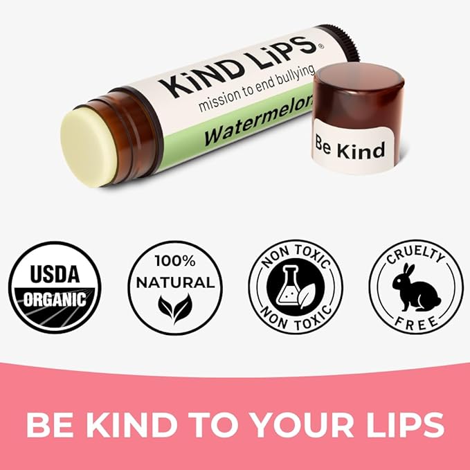 Watermelon Lip Balm 3-Pack | Natural & Organic, Gluten-Free, Grain-Free | Moisturizing Chapstick Alternative | Healthy Ingredients, Made in the USA | Clean, Non-Toxic, Smooth & Hydrating Lip Care
