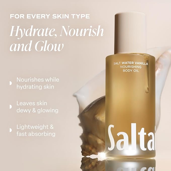 Saltair Salt Water Vanilla Body Mist 2 Pack - Fine Fragrance, Body Oil, & Multi-Lipid Body Butter Bundle