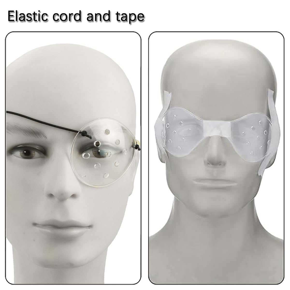 Eye Shield, 2 Pcs Plastic Eye Patch Eye Surgery Covering Breathable After Surgery Eye Protections for Patient Men Women, Eye Care Supplies for Eye Post-Operative Recovery