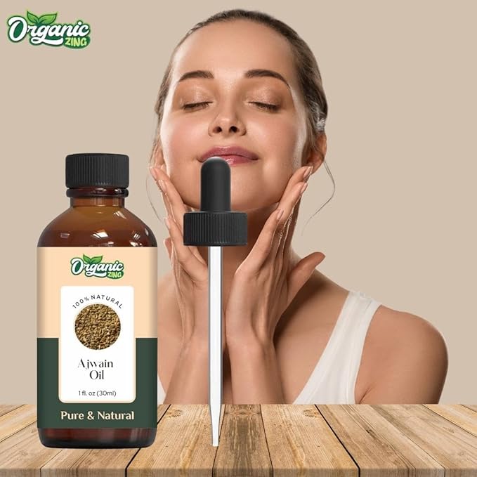 Ajwain (Trachyspermum Ammi) Oil | Pure & Natural Essential Oil for Skincare, Hair Care & Massage - 30ml/1.01fl oz