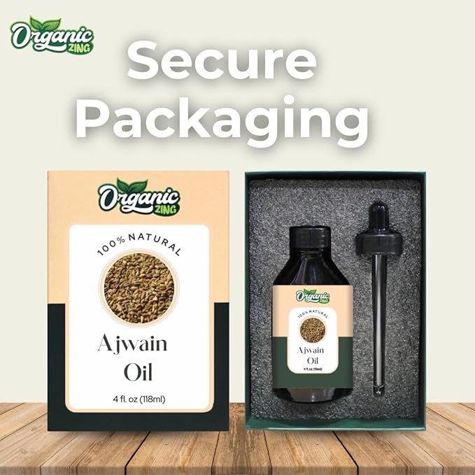 Ajwain (Trachyspermum Ammi) Oil | Pure & Natural Essential Oil for Skincare, Hair Care & Massage - 118ml/3.99fl oz