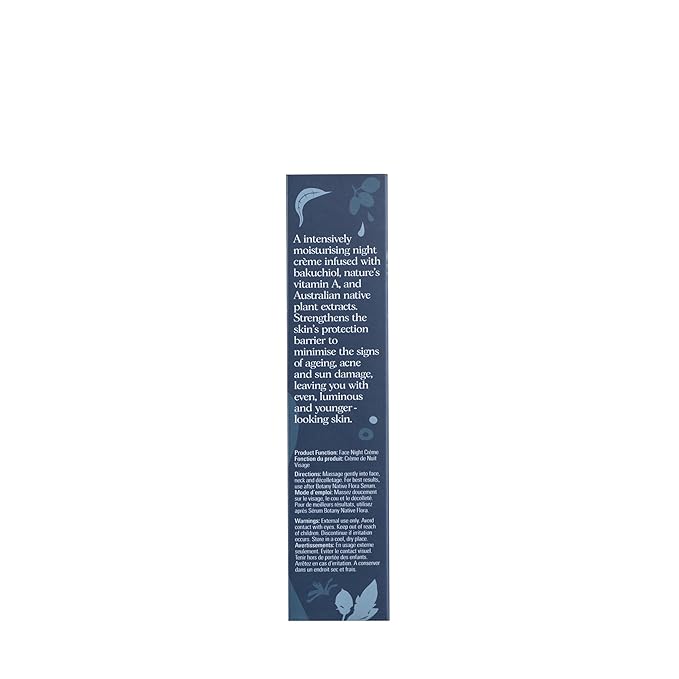botany Native Flora Night Cream, Deeply Moisturising Face Cream with Australian Native Plant Extracts, Strengthens the Skin's Protection Barrier to Fight Signs of Ageing & Sun Damage 1.7 Fl Oz