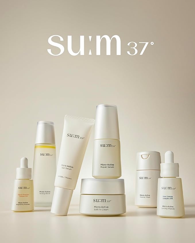 SU:M Micro-Active Repair Serum (1.69 fl oz) - Korean Skincare for Deep Hydration, Boost Vitality, and Skin Barrier Strengthening. with Tru-Active™ and Biopeptide 190™.