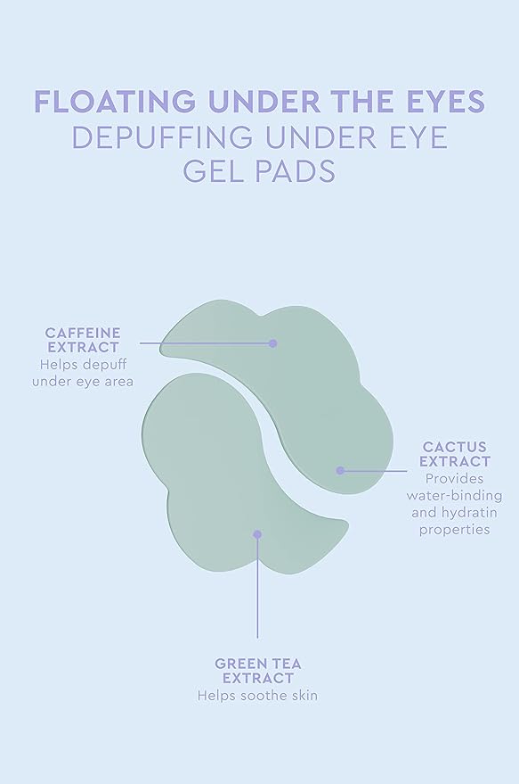 florence by mills Floating Under the Eyes Depuffing Gel Pads, Look Alive Brightening Eye Cream