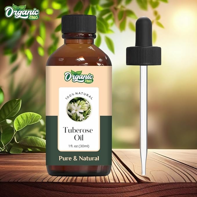 Tuberose (Polianthes tuberosa) Oil | Pure & Natural Essential Oil for Aroma, Diffusers, Skincare & Haircare- 30ml/1.01fl oz