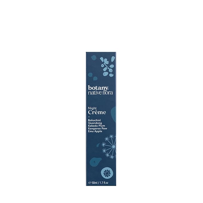 botany Native Flora Night Cream, Deeply Moisturising Face Cream with Australian Native Plant Extracts, Strengthens the Skin's Protection Barrier to Fight Signs of Ageing & Sun Damage 1.7 Fl Oz