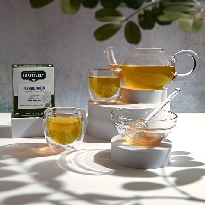 Organic Positively Tea Company, Jasmine Green Tea Bags, 20 Count