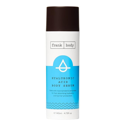 Frank Body Hyaluronic Acid Body Serum | Vegan & Cruelty-Free | Fast Absorbing Hydration & Barrier Protection | With Niacinamide 3%, Ceramides, and Hyaluronic Acid (4.73 fl oz/ 140mL)