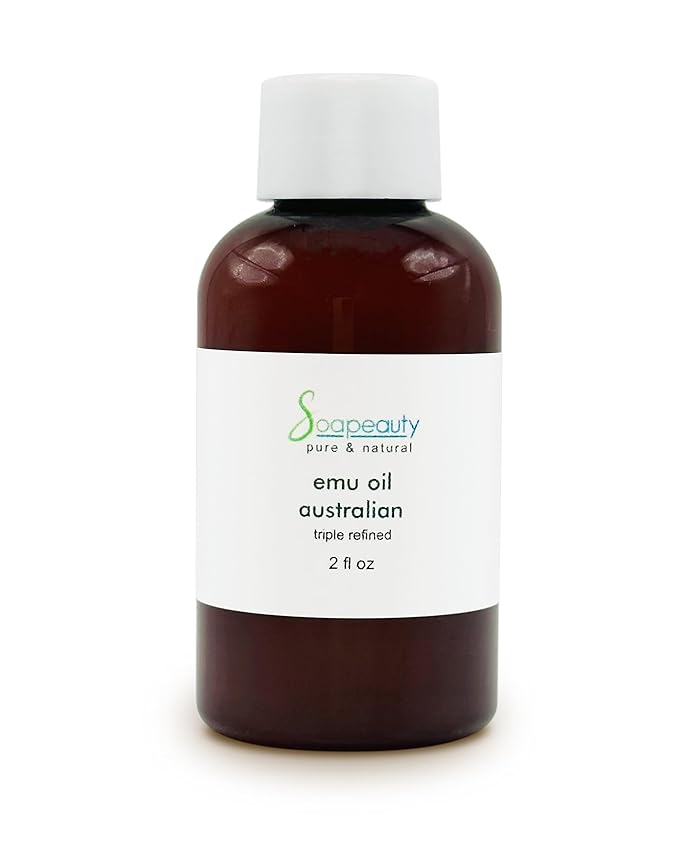 Australian Emu Oil | Triple Refined | 100% Pure & Natural Moisturizer for Skin & Hair Growth, Strengthener for Sensitive Skin, Body Oil | 2 fl oz