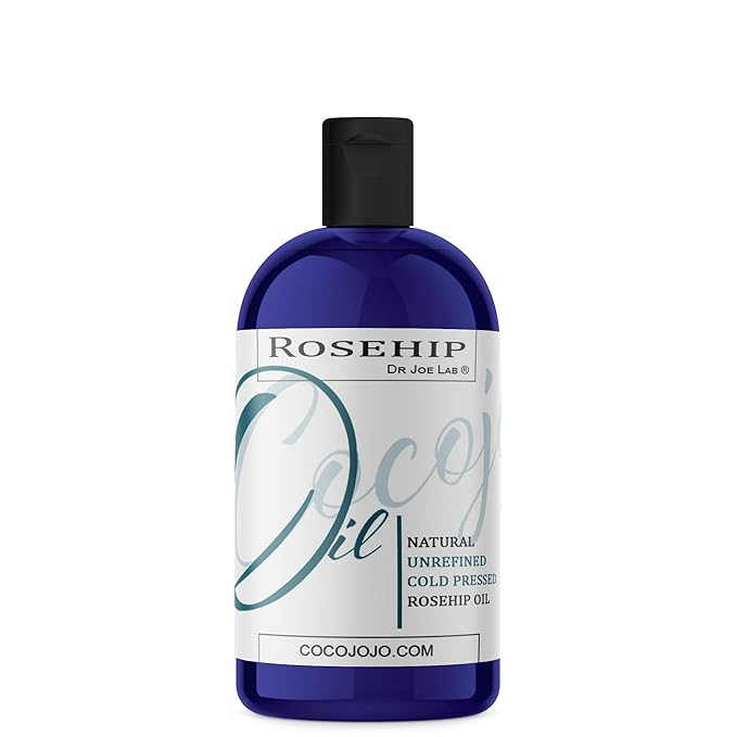 cocojojo Rosehip Oil for Face, Rose Oil for Face, Rose Hip Oil for Face, Rosehip Oil, Pure Unrefined Cold Pressed All Natural for Hair Skin Face Body Nails - 16 Oz