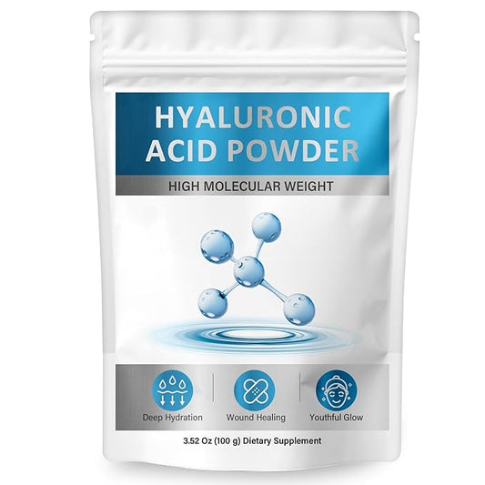 Hyaluronic Acid Powder, Hyaluronic Acid Serum for Face Skin Hydration and Anti-Aging, Low Molecular Weight, DIY Skincare Serum and Cosmetics