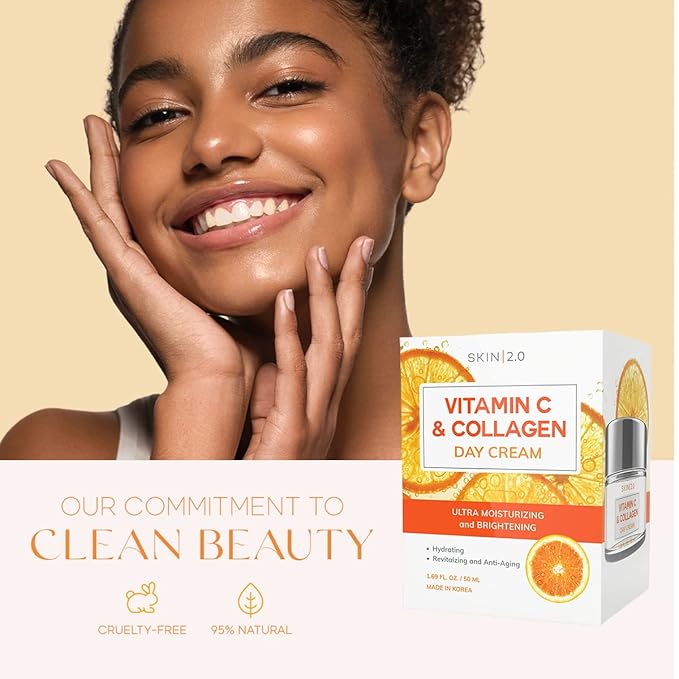 Vitamin C and Collagen Beauty Value Set - Serum, Moisturizer, Under Eye Pads & Face Sheet Masks