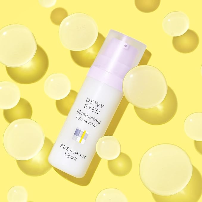 Beekman 1802 Dewy Eyed Illuminating Eye Serum - Fragrance Free - 0.5 oz - Reduces Puffiness & Dark Circles - With Goat Milk & Aloe Vera - Good for Sensitive Skin - Cruelty Free