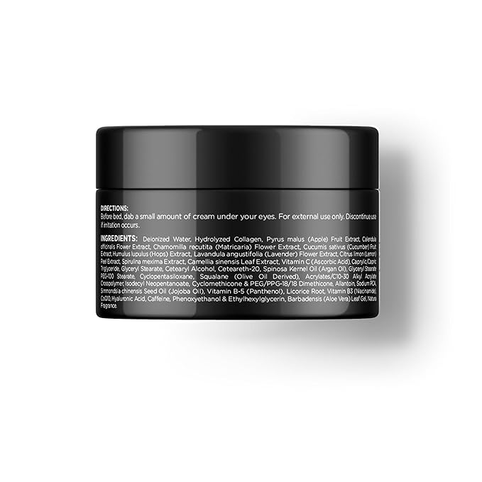 Collagen Eye Cream - Men’s Eye Cream - With Collagen, Hyaluronic Acid & Caffeine - Helps Smooth, Restore & Hydrate Under Eyes - For Wrinkles & Dark Circles -All Skin Types -Vegan - 1.7oz
