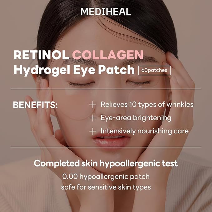 Mediheal Retinol Collagen Under Eye Patches & [Disney Pixar Edition] Madecassoside Blemish Toner Pad for Daily Blemish Care