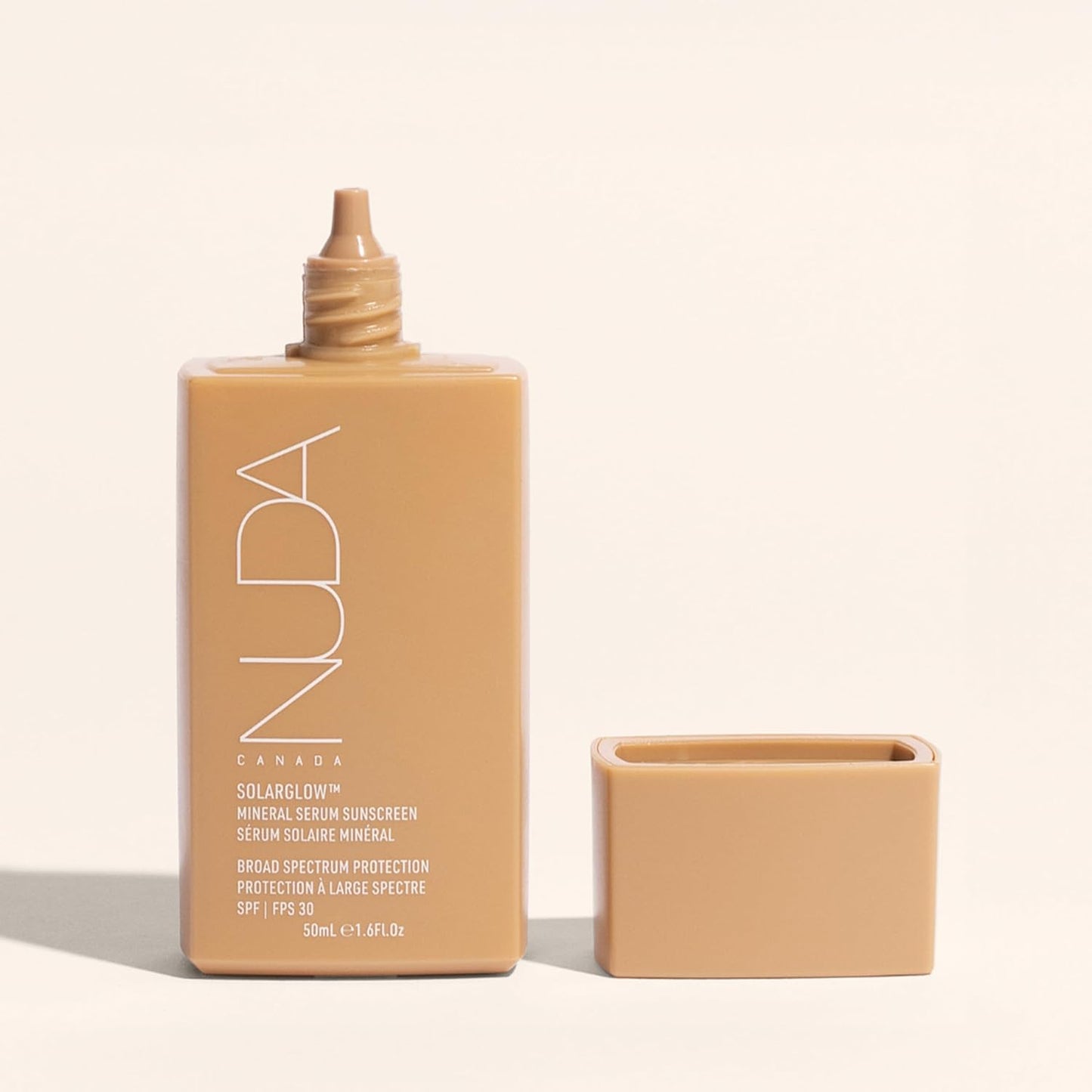 Nuda SolarGlow Mineral Serum Sunscreen | SPF 30 Broad-Spectrum Zinc Oxide Mineral | Non Comedogenic Face for Sensitive Skin | Reef-Friendly Mineral Sunscreen for Face, (50 mL)