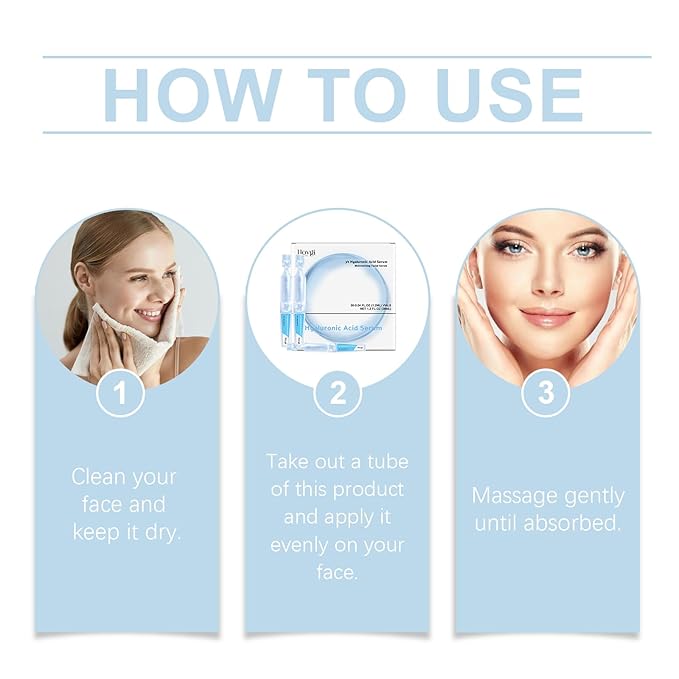 Ultra Hydrating Serum 3% - 30PCS Hyaluronic Acid Smoother Face Serum, Enriched Hyaluronic Acid, Collagen, Vitamin E Moisturizing, Plump, Fine Lines, Wrinkles, Repair for All Skin