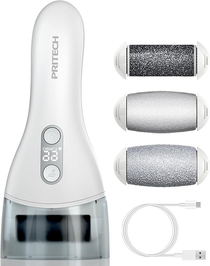 Electric Callus Remover for feet,Rechargeable Foot File Electronic Pedicure Tools Kit for Calloused Removal, Waterproof Electric Foot Scrubber Duty Feet Care for Heels Dead