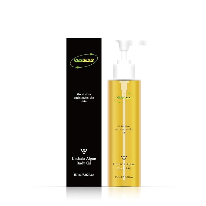 Firming Body Oil Undaria Algae After Shower Helps W/Stretch Marks/Aging/Wrinkle/Skin Elasticity/Toning Deep Hydration Moisturizer Vegan Non-Greasy Nourishing Massage Oil 5 Oz 150 ml