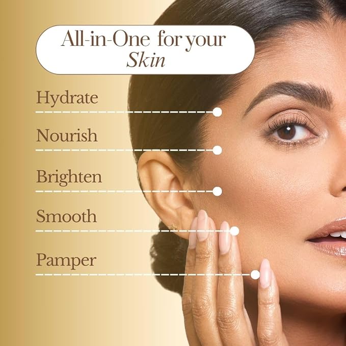Rachel Roy Ayurvedic Organic Face Oil with 9 Active Botanicals for Radiant Skin - Anti-Aging Facial Formula with Hyaluronic Acid & Turmeric