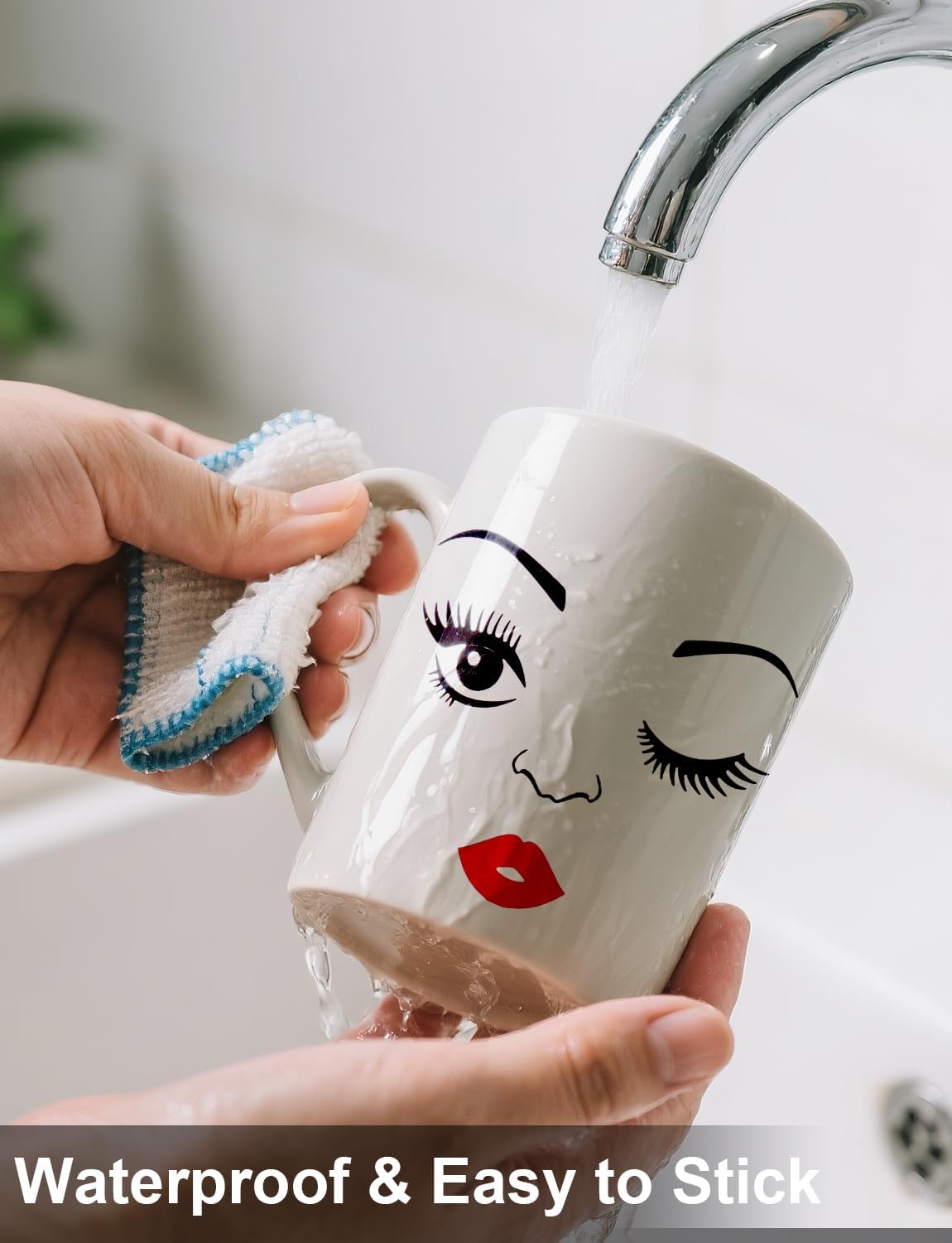 7 Sheets Face Stickers for Crafts, Make a Face Stickers Funny Mouth Eyes Lips Nose Eyebrows Facial Decals for Flower Pots DIY Crafts Holiday Party Supplies