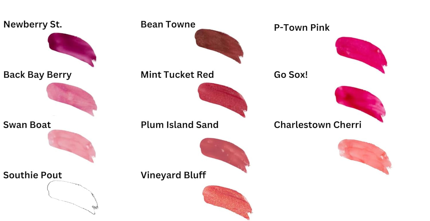 Healthy, Naturally Lip Plumping Clear LipGloss, Southie Pout (.25oz) - Vegan, Plant-Based ingredients. Cooling Mint Enhances Fullness, while Avocado Oil and Jojoba provides lasting Hydration.