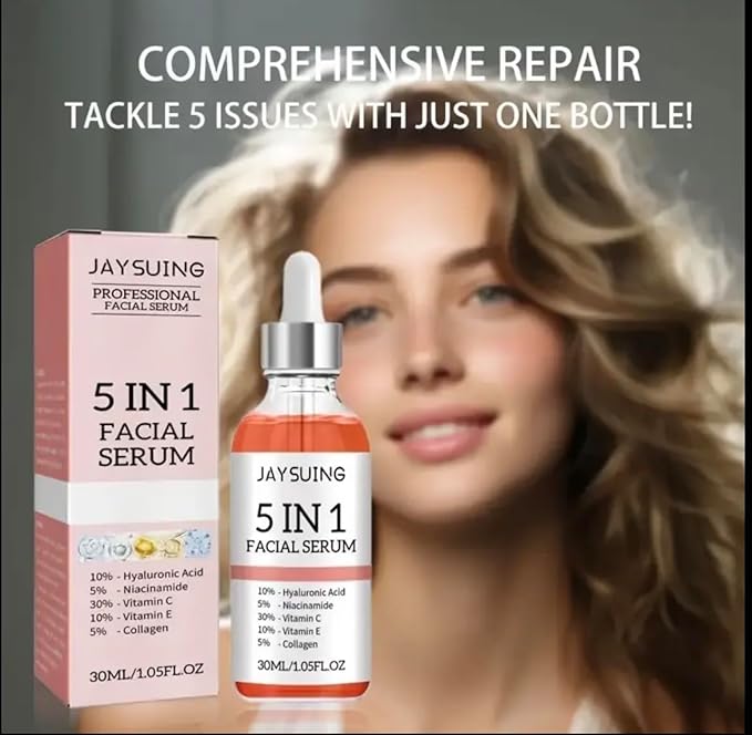 Tratamiento facial con Acido Hialuronico, Colageno, Niacinamida, Vitamina C y E. Formula de Hidratacion para Minimizar Poros, Adecuado para todo los tipos de Piel, No irritante, Libre de Alcohol