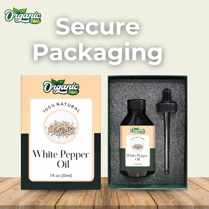 White Pepper (Piper nigrum) Oil | Pure & Natural Essential Oil Aroma, Diffusers, Skincare & Haircare- 30ml/1.01fl oz