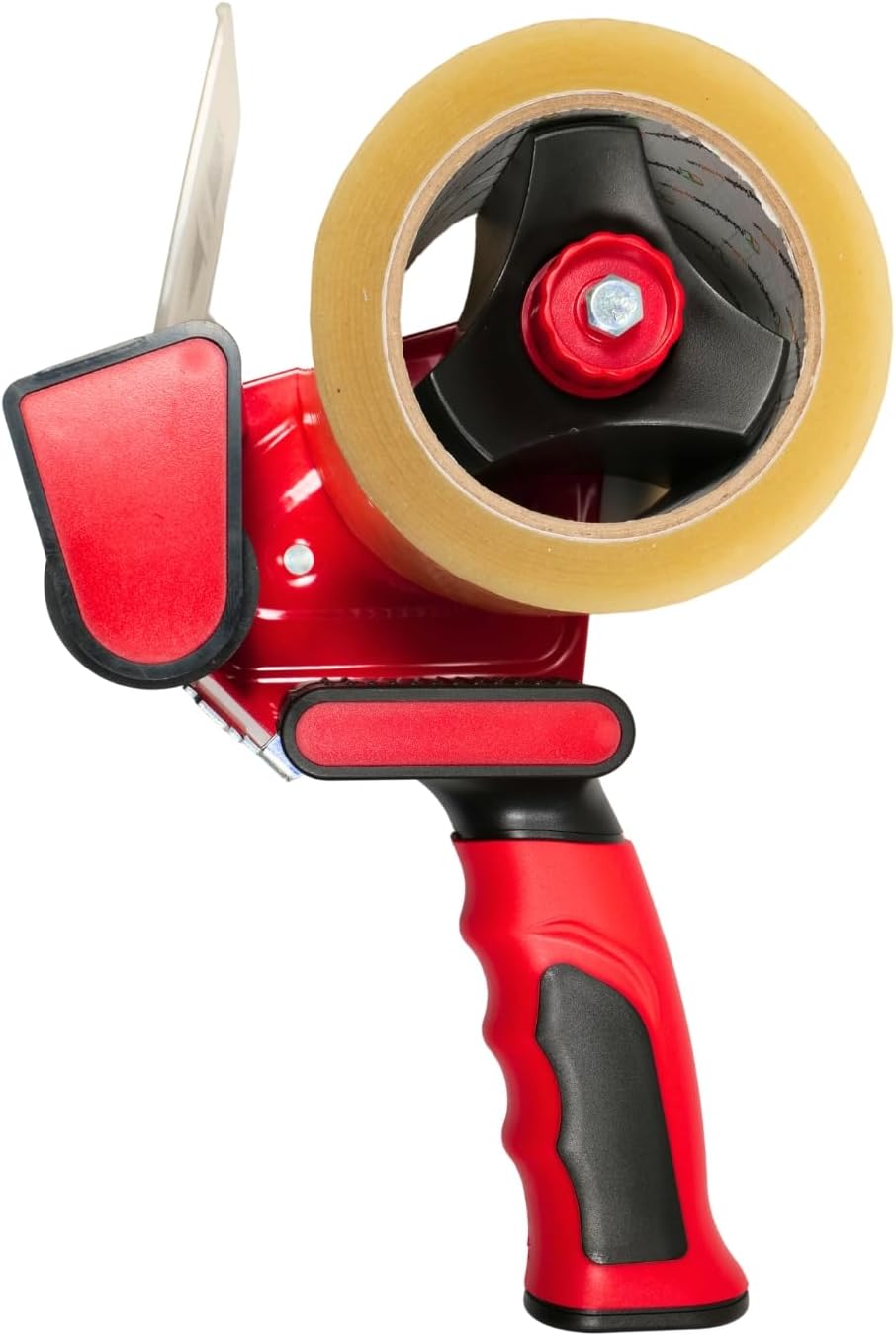 PSBM Heavy Duty Packing Tape Dispenser, 3 Inch Wide, 1 Count, Sealing Cutter, Magnetic Retractable-Blade Tape-Gun Dispenser Used for Warehouse Storage Packaging