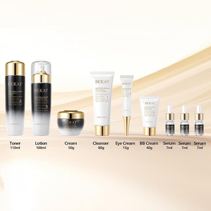 9-In-1 Skin Care Set For Women Moisturizing Rejuvating Anti-Wrinkle Skin Care Kit For Women's Daily Skincare Routine